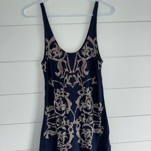 Express Navy Blue Cotton Tank Top Dress